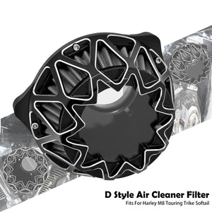 Kit filtre à air exposé noir pour Harley Sportster Dyna Softail Touring - vue 8