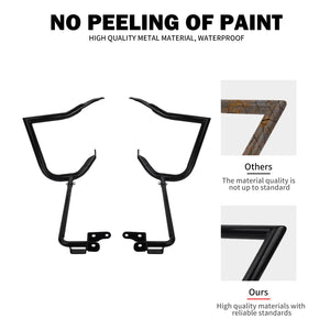 Support de protection arrière noir sur sacoche cavalière Harley - vue 5