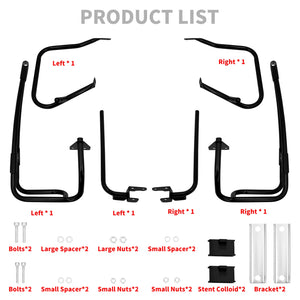 Kit noir de support et arceau de protection pour sacoches d'une Harley-Davidson Touring - vue 6