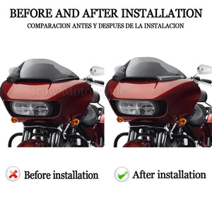 Feux décoratifs de pare-brise LED avec feu de jour et clignotant pour Harley Road Glide - vue 3