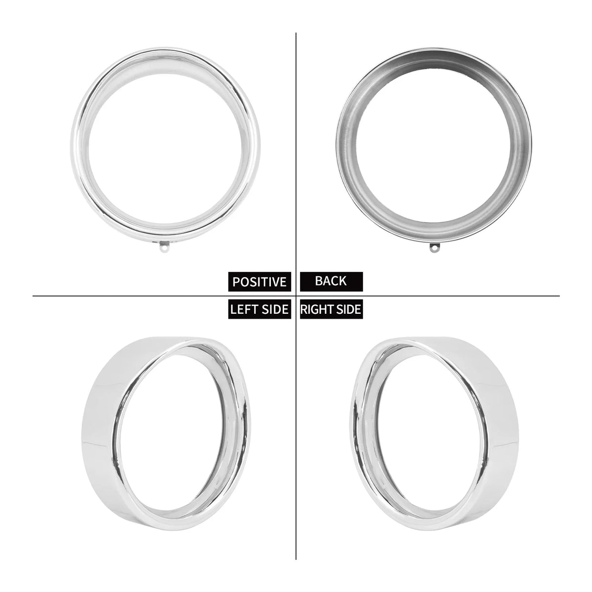Anneau de Contour de Phare Style Visière (Visor Trim Ring) - Harley-Davidson Softail FLS/FLST/FLSTC/FLSTF 1994-2017 – photo 2/7