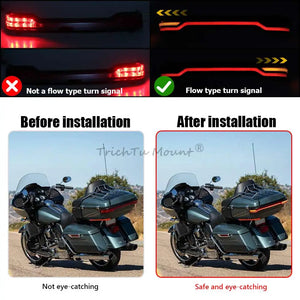Feu arrière LED fumé monté sur une valise Tour-Pak de Harley-Davidson Touring - vue 2