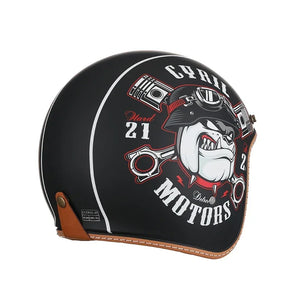 Casque moto jet rétro CYRIL B206 avec visière - vue 5