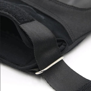 Gants tactiques mi-doigts noirs, vue de dessus - vue 5