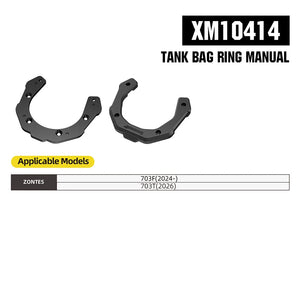 Sac de réservoir moto Rhinowalk noir à fixation magnétique - vue 14