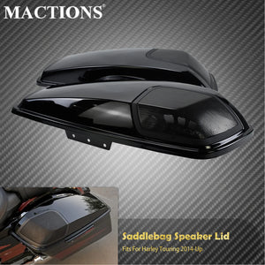 Cache de Couvercle de Sacoche avec Découpe Haut-Parleur - Harley-Davidson Touring Road King, Electra Glide, Street Glide, CVO 2014 et plus – photo 1/6