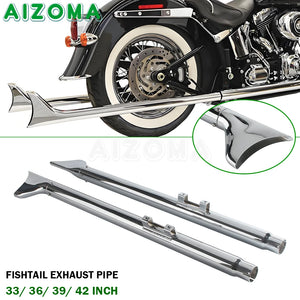 Silencieux d'échappement style Fishtail 33/36/39/42 pouces - Harley Softail (2007-2017) – photo 1/10