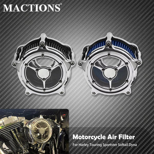 Filtre à air transparent chromé - Harley Sportster XL883, Touring FLHX, FLHR, Dyna FXDB, Softail FLSTF – photo 1/13