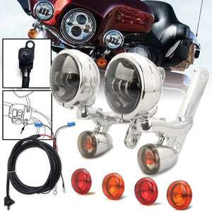 Kit phares additionnels LED pour Harley Touring - vue 1