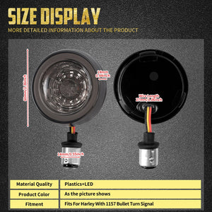 Clignotants LED style bullet 1157, avant/arrière - Harley Sportster XL 1200, Softail, Touring, Dyna – photo 6/8