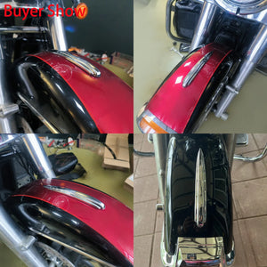 Baguette Chromée de Garde-boue Avant - Harley-Davidson Touring, Softail FLDE/FLHC/FLHCS 1984-2025 – photo 6/7