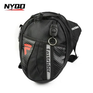 Sac de cuisse moto noir - vue de face - vue 3