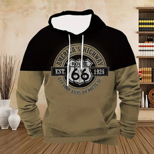 Sweat à capuche homme Route 66 - vue principale