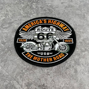 Écusson brodé Route 66 USA grand format à coudre sur blouson - vue 4