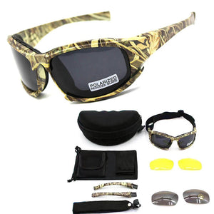 Lunettes tactiques camouflage avec verres interchangeables pour moto - vue 1