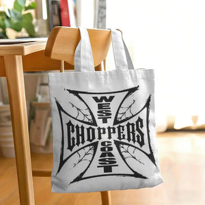 Sac tote en toile motif moto - vue produit - vue 13