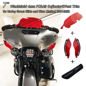 Pare-brise et déflecteurs latéraux chromés pour Harley Street Glide - vue 1