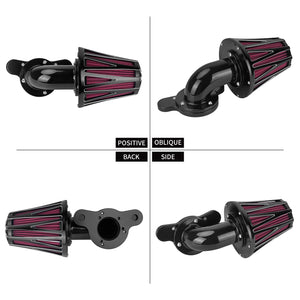 Filtre à air CNC gris et rouge pour moteur Harley-Davidson - vue 6