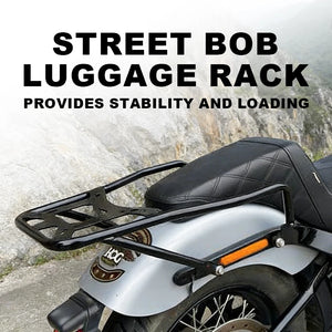 Porte-bagages arrière avec poignées passager pour Harley-Davidson Softail Street Bob M8 - vue 1