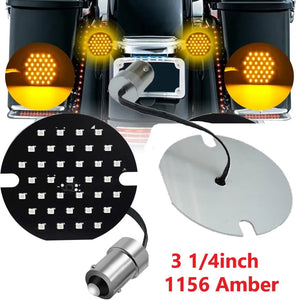 Clignotant LED plat rond 3 1/4 pouces pour Harley-Davidson - vue 8