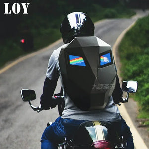 Sac à dos noir avec écran LED lumineux arrière - vue 1