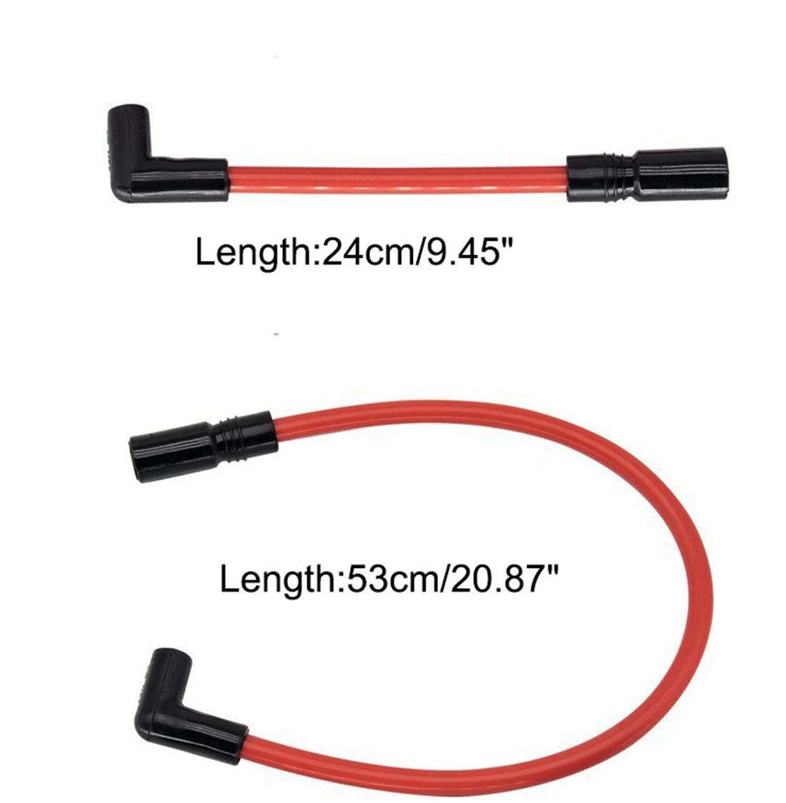 Lot de 2 fils de bougie 10/10,4mm pour Harley-Davidson Softail, Dyna FXD (1999-2017)