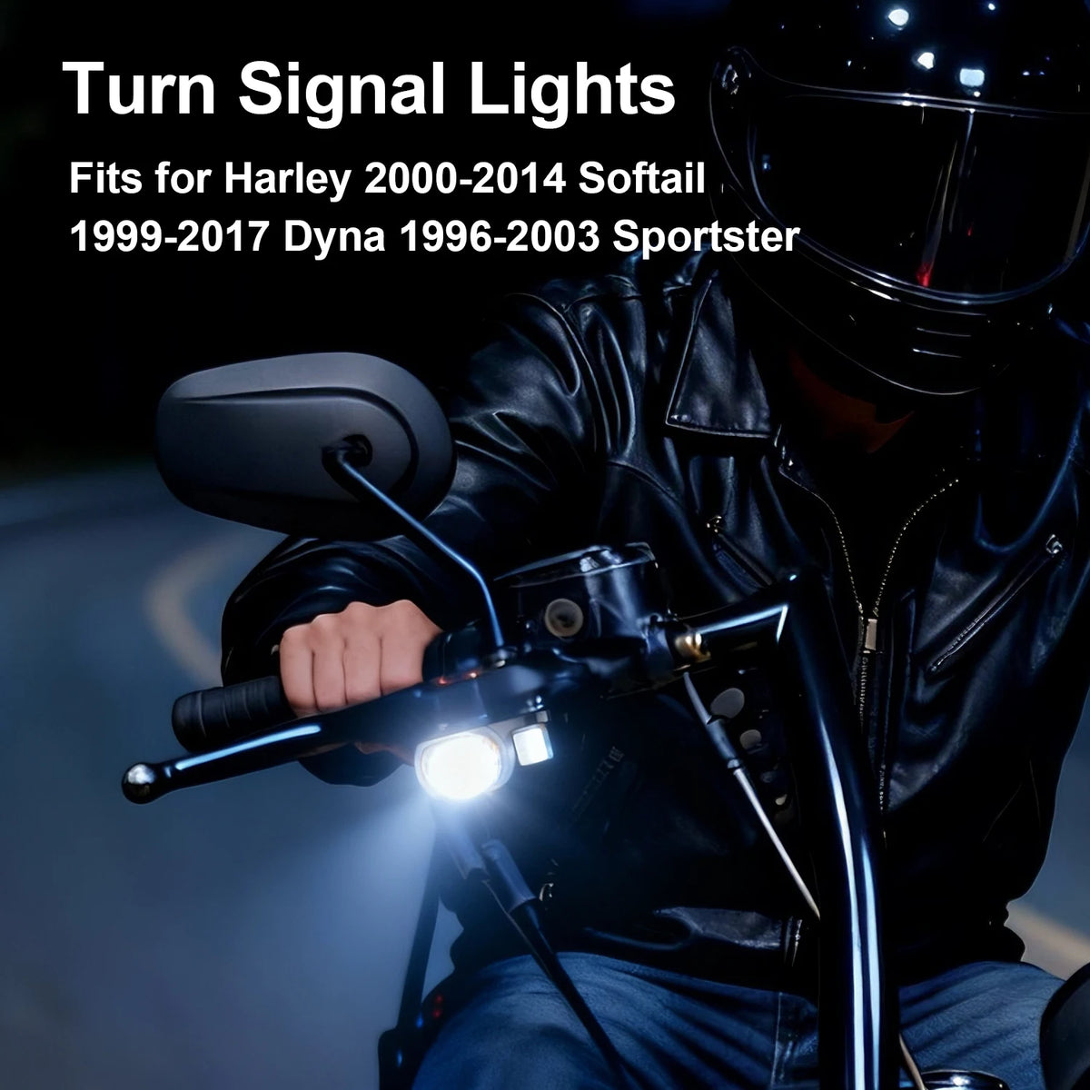Clignotants avant mini format pour Harley-Davidson Dyna 1999-2017, Sportster 1996-2003, Softail 2000-2014 – photo 2/12