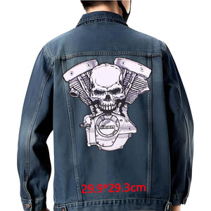 Grand écusson dorsal brodé style biker moto pour blouson - vue 23