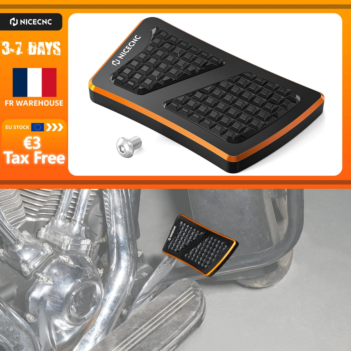 Extension de pédale de frein en aluminium pour Harley-Davidson