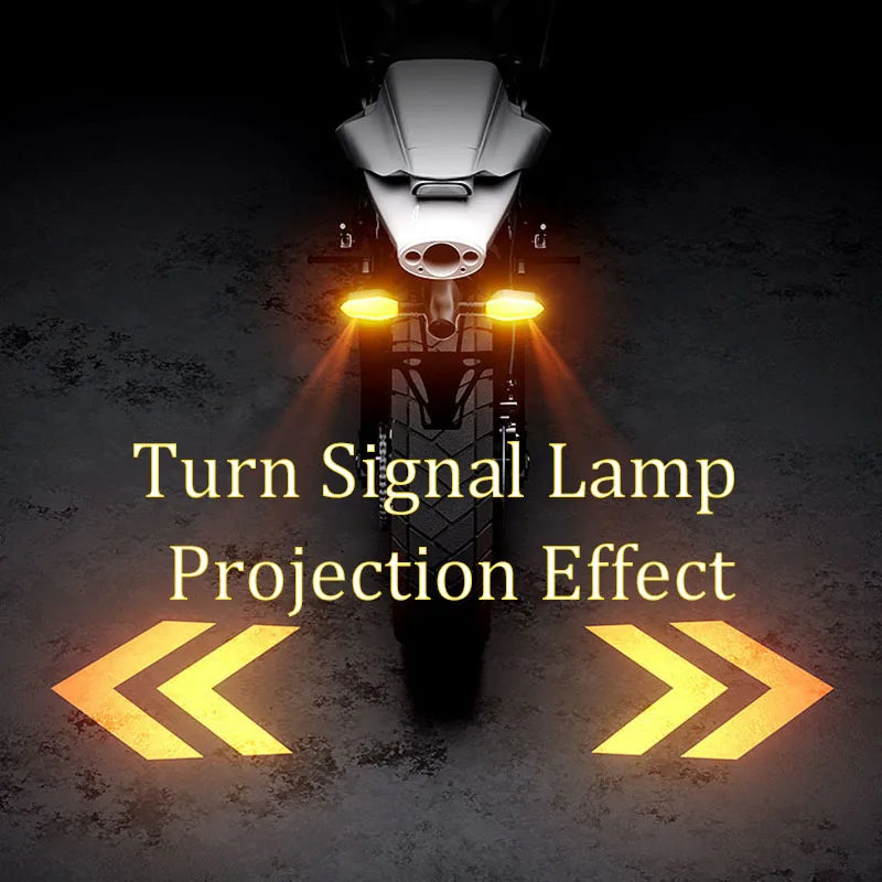 Clignotant LED avec éclairage RGB projetant une flèche ambre au sol - vue 2