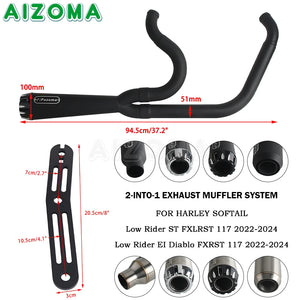 Système d'échappement pour Harley-Davidson Softail Low Rider ST FXLRST EI Diablo FXRST 117 2022 2023-24 – photo 2/20