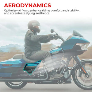 Caches de batterie noirs pour Harley Road Glide Street Glide - vue 4