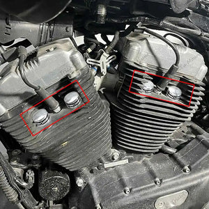 Caches de vis de culasse chromés pour Harley Twin Cam, Evolution, Sportster - vue 5