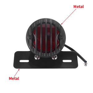 Feu arrière rétro à grille avec support de plaque pour Harley bobber - vue 10