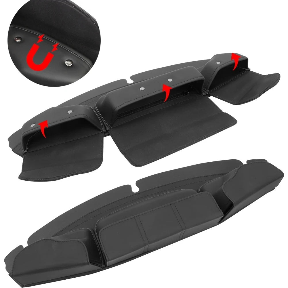 Sacoche de Pare-Brise 3 Poches pour Carénage Batwing Harley Touring Street Glide Electra Glide FLHX 2014-2023 - vue 2