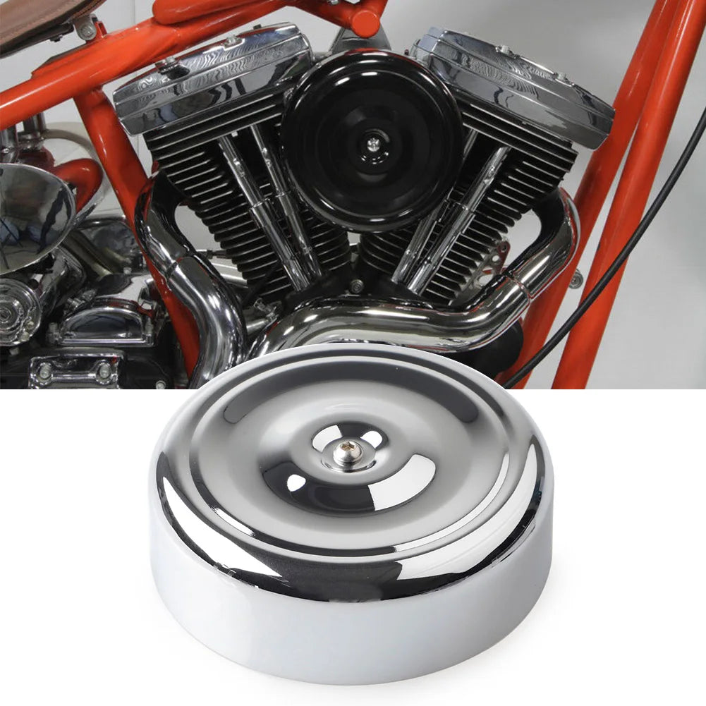 Couvercle de filtre à air 7 pouces lisse pour Harley Softail Dyna Touring - vue 2