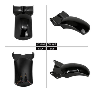 Selle solo et garde-boue arrière noir pour Harley-Davidson Softail - vue 5