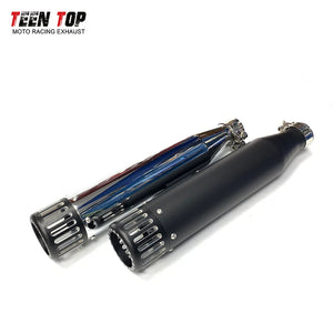 Silencieux rétro inox pour Harley Sportster - vue 4