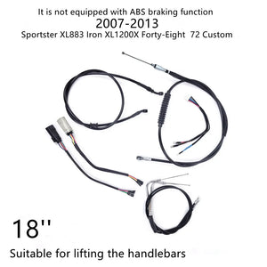 Kit de durite d'embrayage et de frein d'extension 10-18 pouces pour Harley-Davidson Sportster XL883, Iron XL1200, Forty Eight, 72V 2007-2024 – photo 17/20