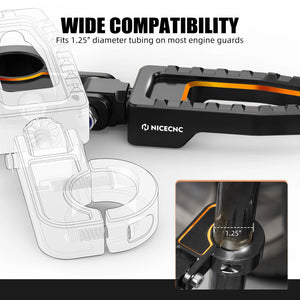 Repose-pieds pare-carter NICECNC pour Harley-Davidson Street Glide FLHX et Road King FLHR – photo 4/9