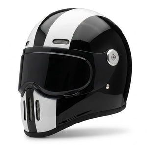 Casque moto intégral en fibre de carbone - vue de profil - vue 1