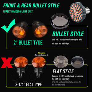 Inserts LED de clignotants pour Harley Touring Softail Dyna - vue 3