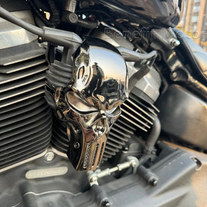 Cache latéral moteur design tête de mort (Coil Cover) - Harley-Davidson M8 117/121, Softail 2018 et plus – photo 3/8