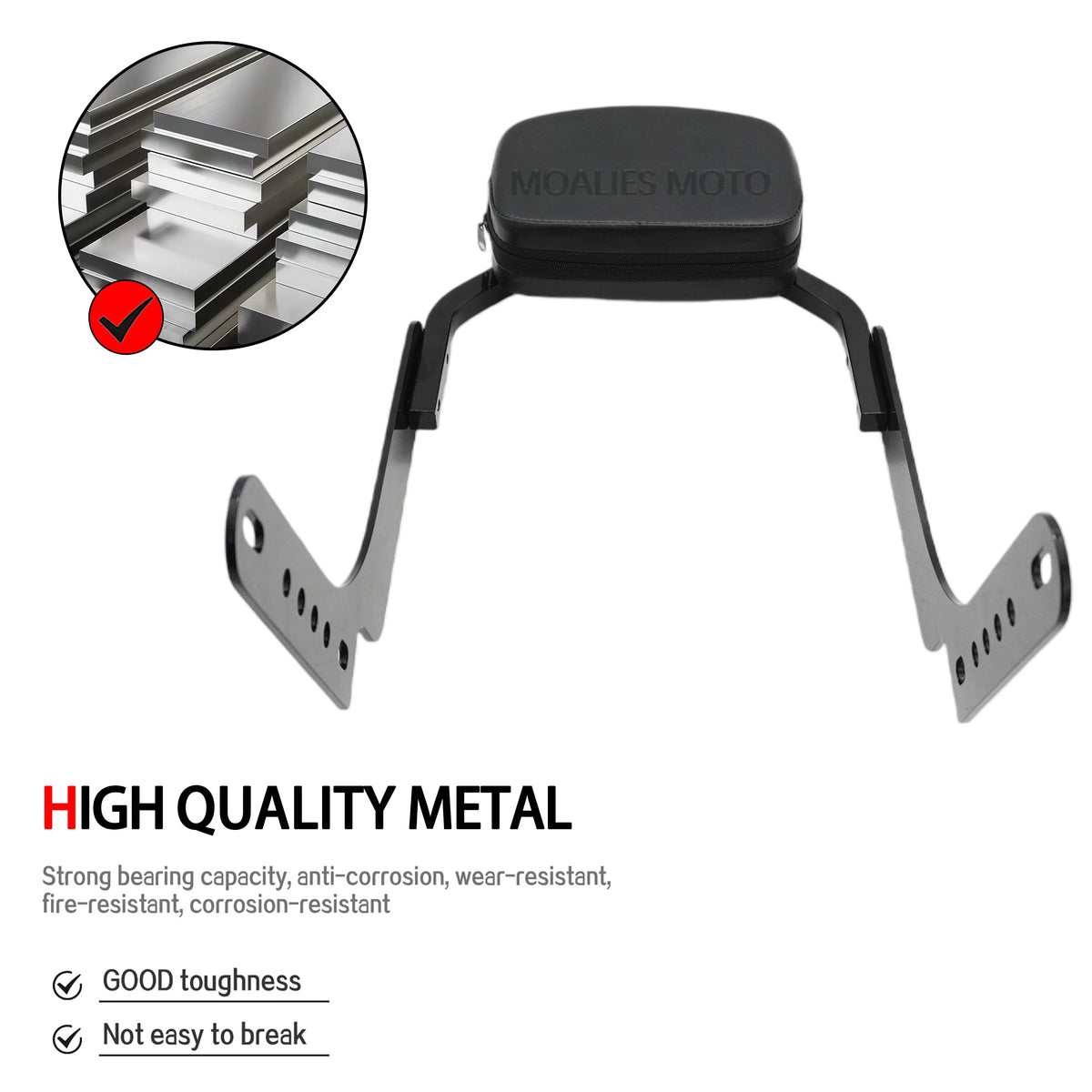 Sissy bar avec coussin pour Harley-Davidson Nightster 975 RH975 / RH975S (2022-2025)