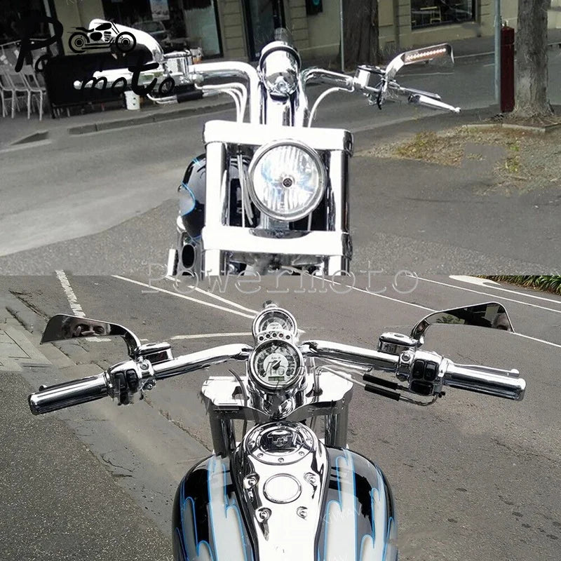 Rétroviseurs LED style faucille pour Harley-Davidson (multi-modèles)
