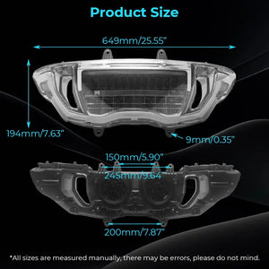 Phare LED avant noir sur Harley Road Glide CVO - vue 6
