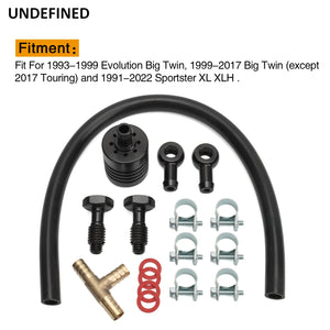 Support de filtre à air et reniflard en aluminium pour Harley-Davidson Big Twin Evolution 1993-1999 et Sportster XL - vue 3