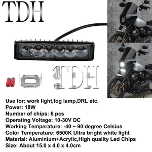 Phare LED 5,75 pouces et barre LED pour Harley Dyna - vue 10