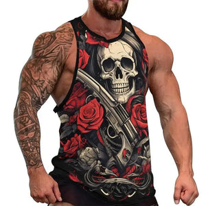 Débardeur crâne 3D oversize homme - vue 11
