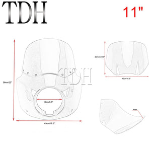 Carénage phare noir avec pare-brise pour Harley-Davidson Dyna Wide Glide - vue 5